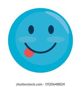 emoji face social media icon vector illustration design