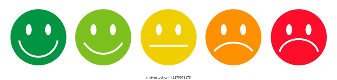 Emoji face solid icons design collection. Good and bad mood expression symbol.	