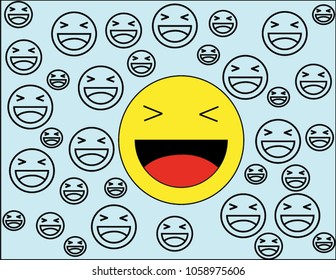 emoji face vector graphic trendy illustration design.