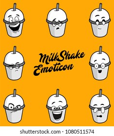 Emoji faces simple icons, thin line symbols. Vector illustration isolated on white background