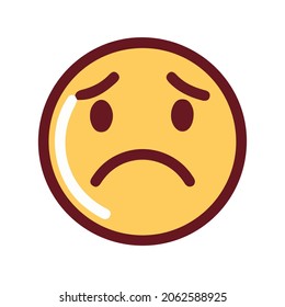 Emoji faces simple icons thin line symbols vector image