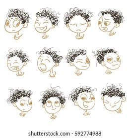Emoji faces vector EPS 10