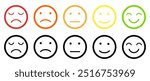 Emoji feedback icon set rating happy neutral sad emoji emotions icons customer satisfaction smiley good bad medium ace reaction colorful servicesymbol sign