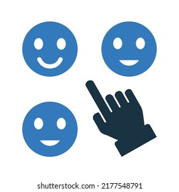 Emoji, icono de retroalimentación. Diseño vectorial simple editable aislado en un fondo blanco.
