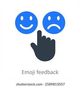 Emoji Feedback and review icon concept