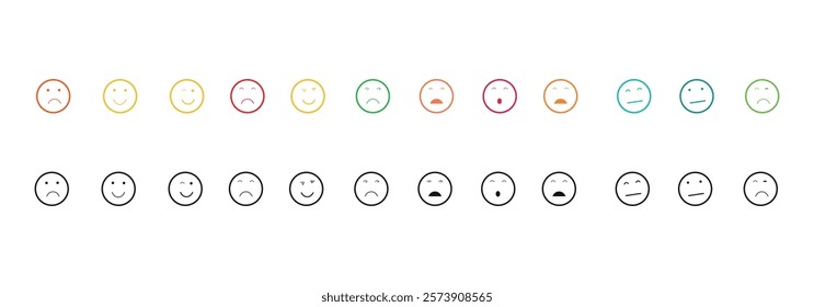 Emoji Feedback Scale vector design art