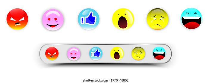 Emoji Feeling Faces Vector.Modern and Creative design in EPS10 vector illustration.