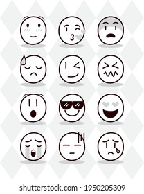 Emoji Feelings Icon Set Design Stock Vector (Royalty Free) 1950205309 ...