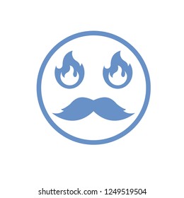 emoji with fire eyes