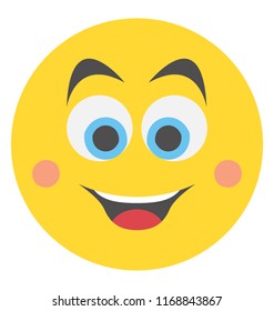 
Emoji flat design for expression of feelings

