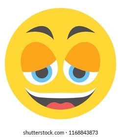 
Emoji flat design for expression of feelings
