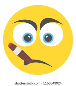 
Emoji flat design for expression of feelings
