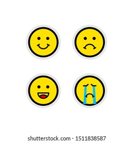 Emoji flat design for multiple business