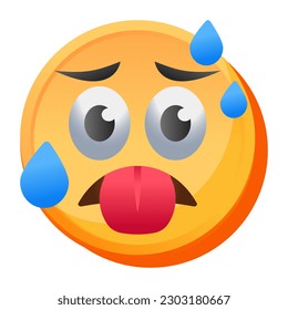 A emoji in flat icon design 