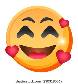 Un emoji en diseño de iconos planos 