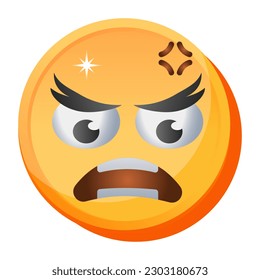 A emoji in flat icon design 