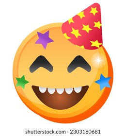 A emoji in flat icon design 