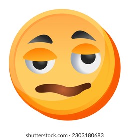 A emoji in flat icon design 