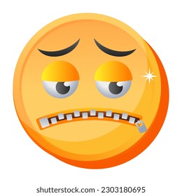 A emoji in flat icon design 