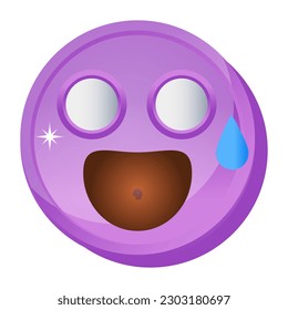 A emoji in flat icon design 