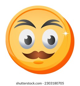 Un emoji en diseño de iconos planos 