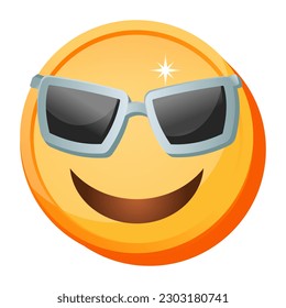 A emoji in flat icon design 