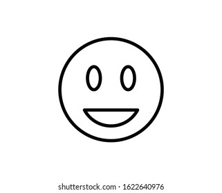Emoji flat icon. Thin line signs for design logo, visit card, etc. Single high-quality outline symbol for web design or mobile app. Emoji outline pictogram.