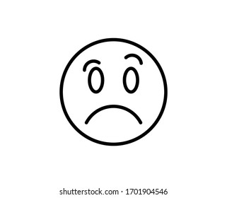 Emoji flat icon. Thin line signs for design logo, visit card, etc. Single high-quality outline symbol for web design or mobile app. Emoji outline pictogram.