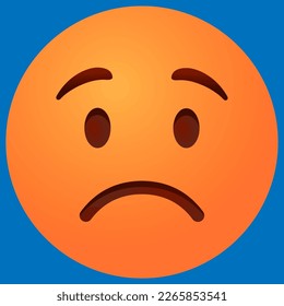 Emoji. Frowning face vector illustration