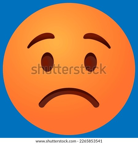 Emoji. Frowning face vector illustration