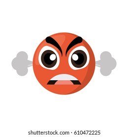 emoji furious expression image vector illustration eps 10