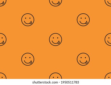 Emoji. Geometric seamless pattern for print design.