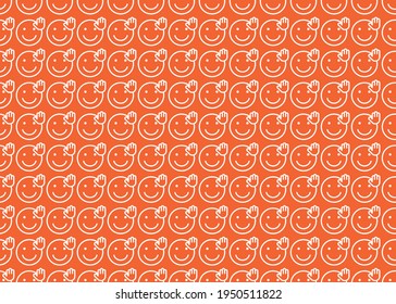 Emoji. Geometric seamless pattern for print design.
