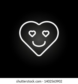 emoji grateful neon icon. Elements of electricity set. Simple icon for websites, web design, mobile app, info graphics