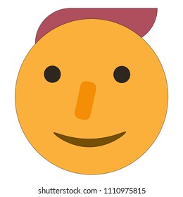 emoji with hair vector
