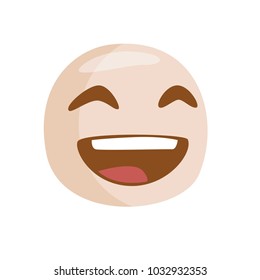 emoji happy. Isolated Vector Illustration. Flat style