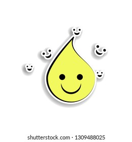 emoji happy sticker icon. Elements of Emoji in color icons. Simple icon for websites, web design, mobile app, info graphics
