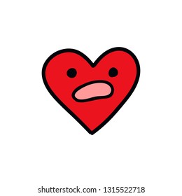 emoji heart doodle icon