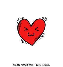 emoji heart doodle icon