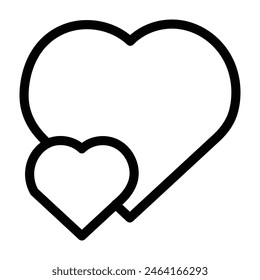 emoji Hearts Vector Line Icon Design