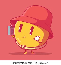 Emoji Hip Hop vector illustration. Style, imagination, sharing design concept