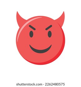 Emoji icon. Angry and evil Emoticon, vector illustration