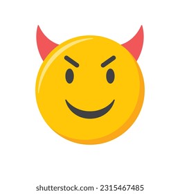 Emoji icon. Angry and evil Emoticon, vector illustration.