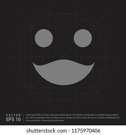 Emoji icon - Black Creative Background - Free vector icon