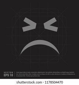 Emoji icon - Black Creative Background - Free vector icon