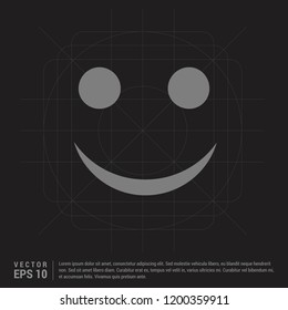 Emoji icon - Black Creative Background - Free vector icon
