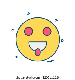 Emoji icon design vector