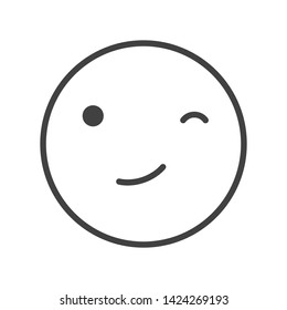 Emoji Icon Face Expression Illustration. Modern Vector Design in Minimal Style