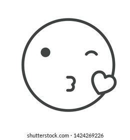 Emoji Icon Face Expression Illustration. Modern Vector Design in Minimal Style