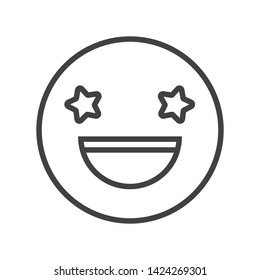 Emoji Icon Face Expression Illustration. Modern Vector Design in Minimal Style